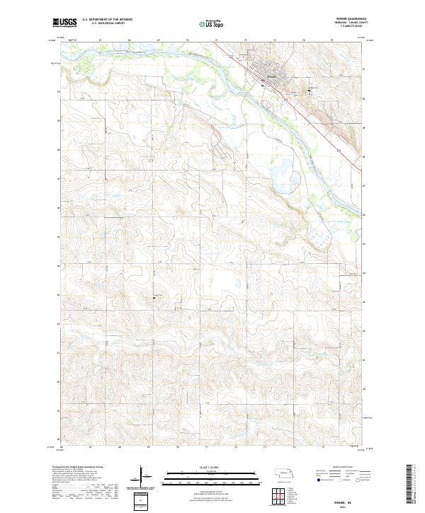 USGS US Topo 7.5-minute map for Wisner NE 2021