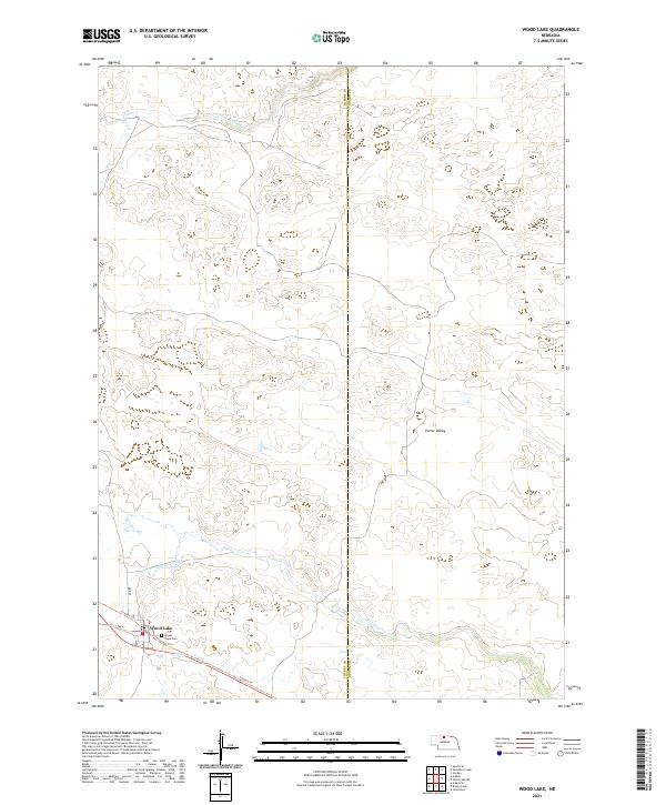 USGS US Topo 7.5-minute map for Wood Lake NE 2021