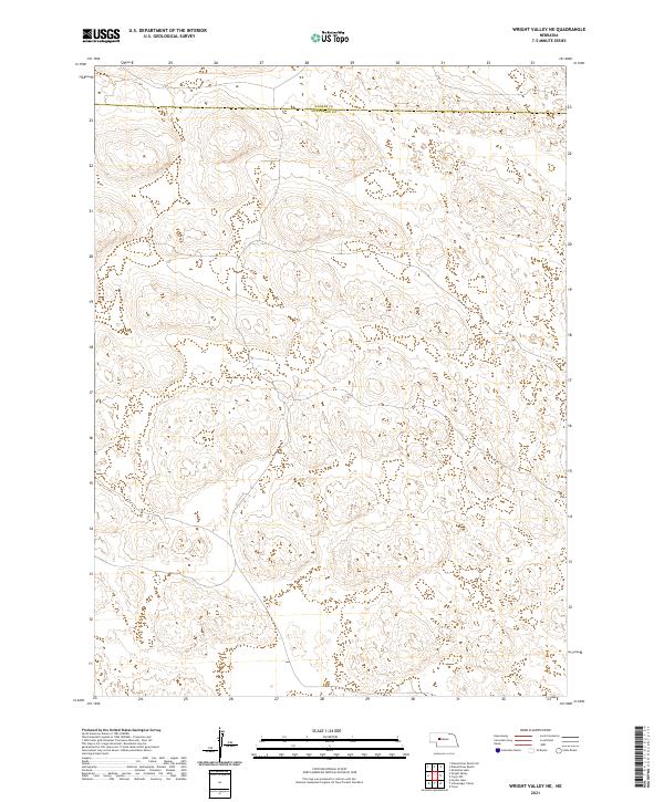 USGS US Topo 7.5-minute map for Wright Valley NE NE 2021