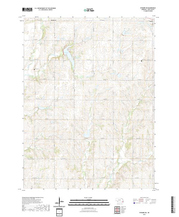 USGS US Topo 7.5-minute map for Wymore NE NE 2021