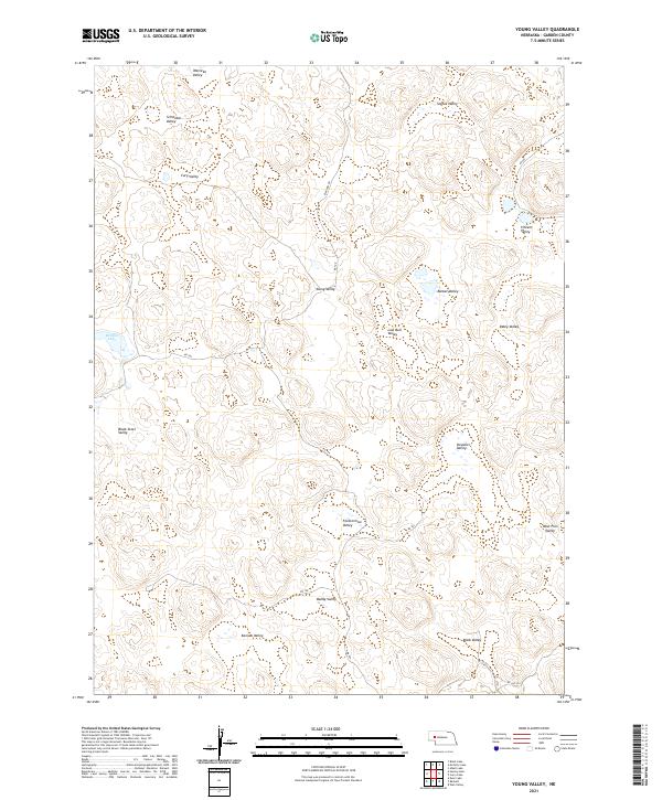 USGS US Topo 7.5-minute map for Young Valley NE 2021