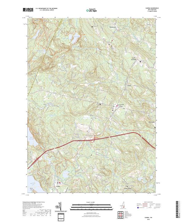 US Topo 7.5-minute map for Candia NH