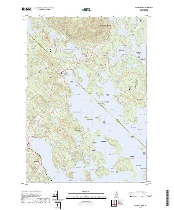 US Topo 7.5-minute map for Center Harbor NH