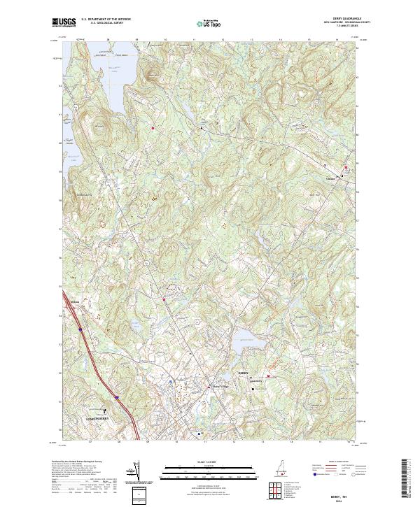 US Topo 7.5-minute map for Derry NH