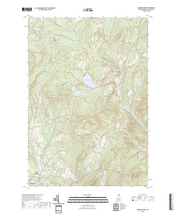 US Topo 7.5-minute map for Diamond Pond NH