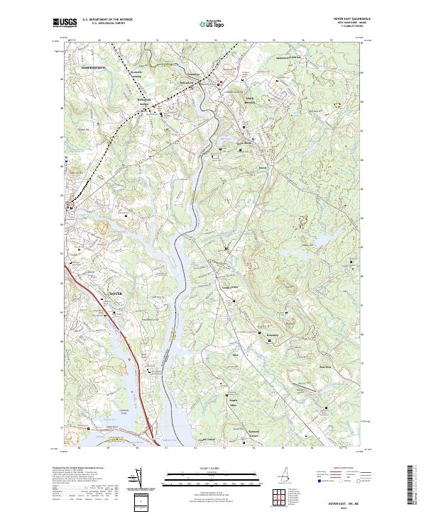 US Topo 7.5-minute map for Dover East NHME