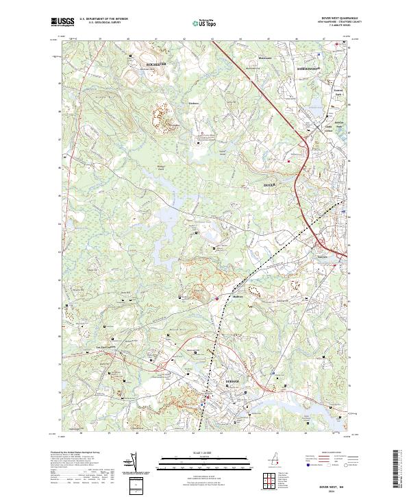 US Topo 7.5-minute map for Dover West NH