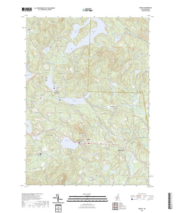 US Topo 7.5-minute map for Dublin NH