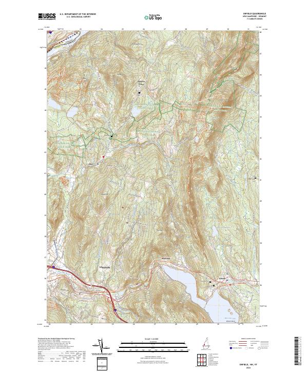 US Topo 7.5-minute map for Enfield NHVT