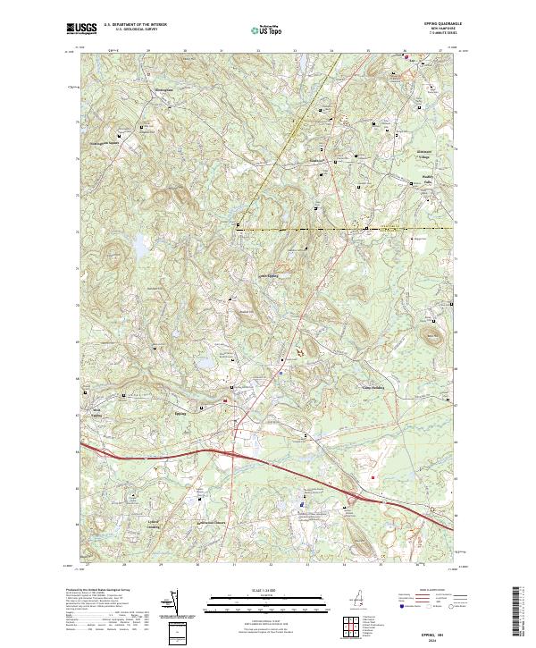 US Topo 7.5-minute map for Epping NH