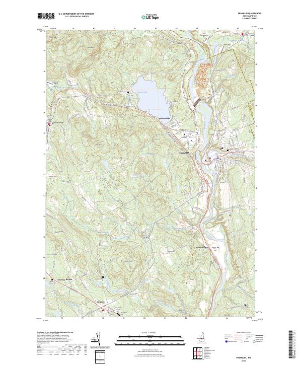 US Topo 7.5-minute map for Franklin NH