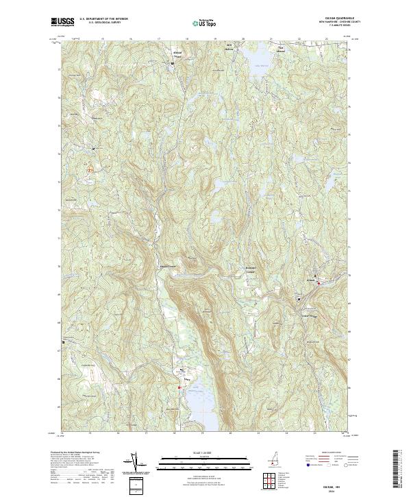 US Topo 7.5-minute map for Gilsum NH