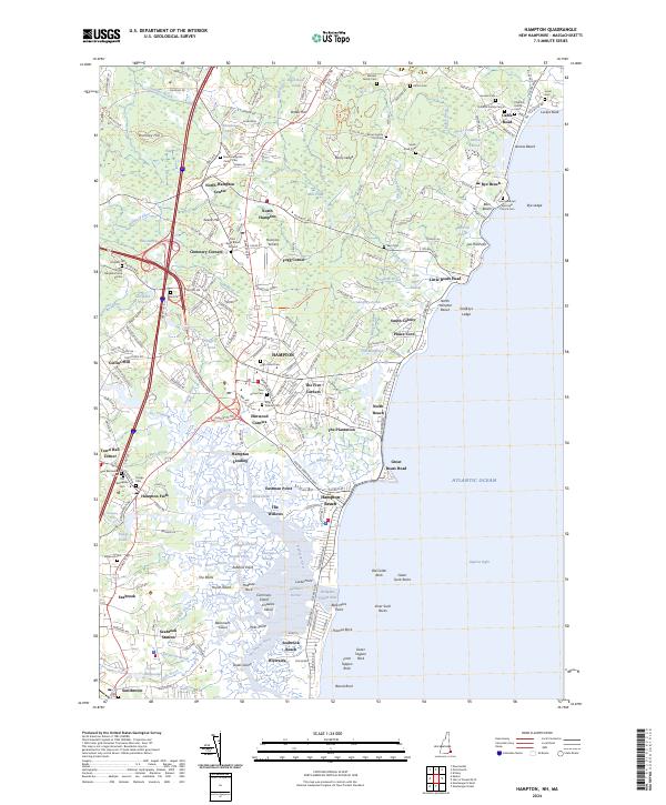 US Topo 7.5-minute map for Hampton NHMA