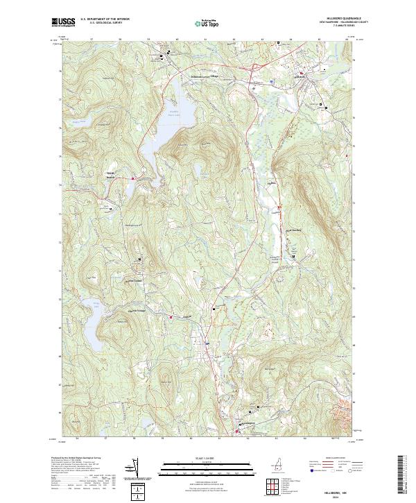 US Topo 7.5-minute map for Hillsboro NH