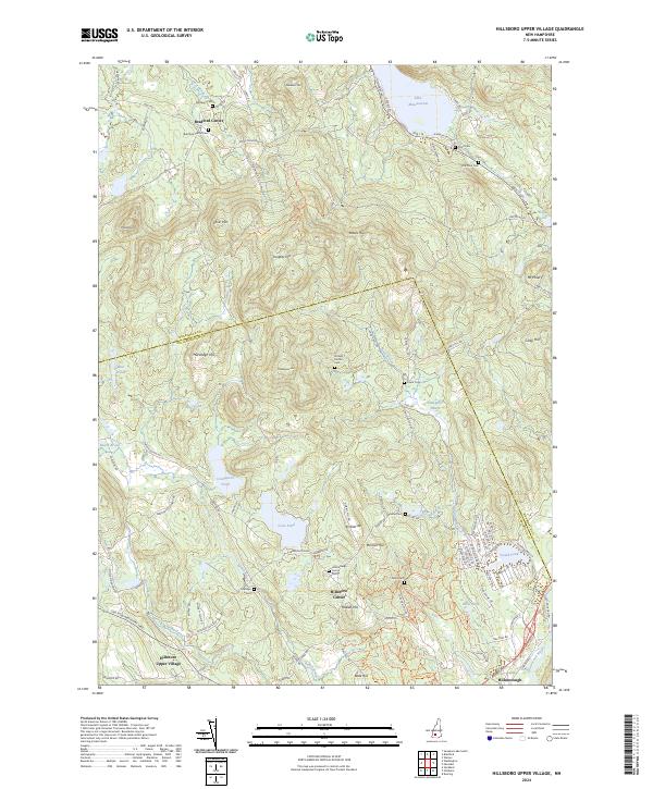 US Topo 7.5-minute map for Hillsboro Upper Village NH