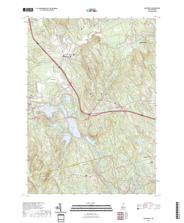 US Topo 7.5-minute map for Hopkinton NH