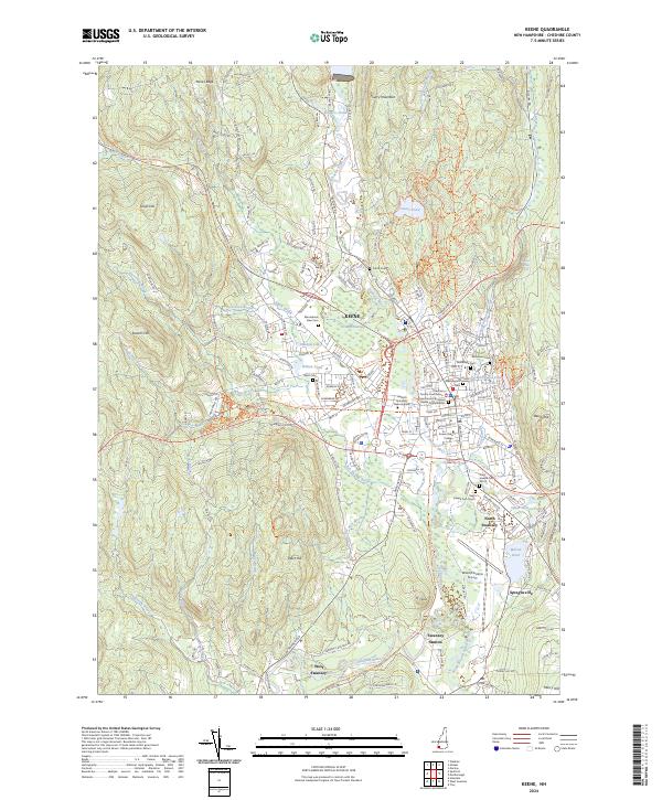 US Topo 7.5-minute map for Keene NH