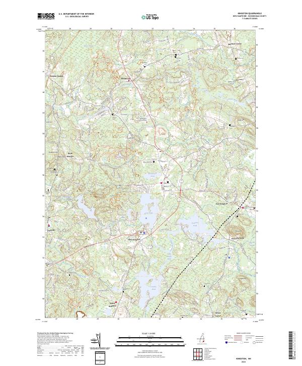 US Topo 7.5-minute map for Kingston NH