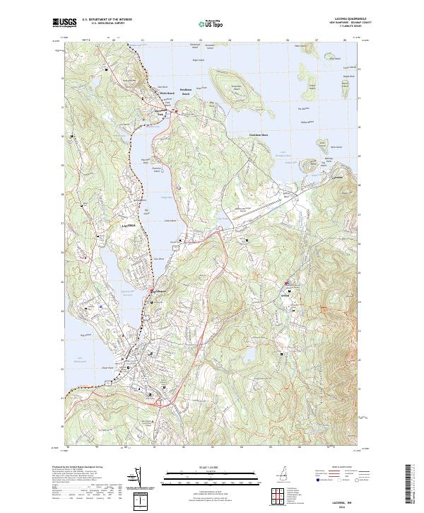 US Topo 7.5-minute map for Laconia NH