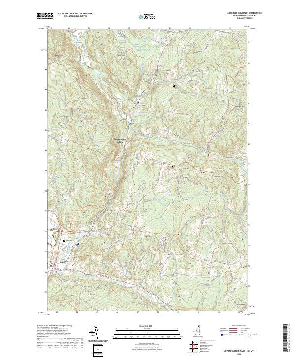 US Topo 7.5-minute map for Lovering Mountain NHVT