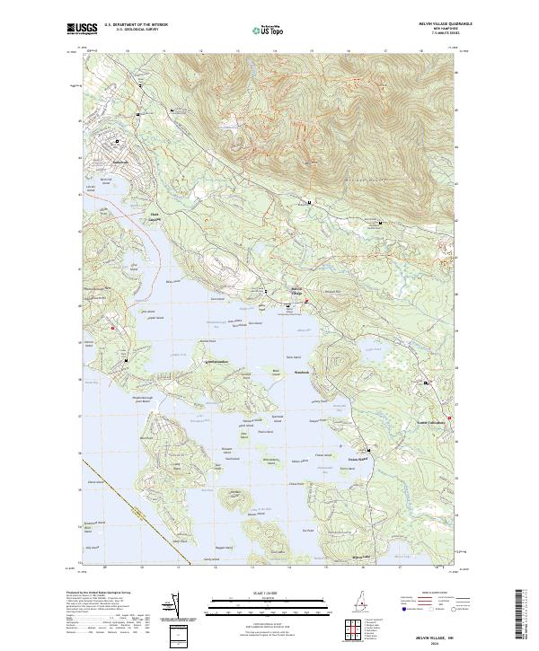 US Topo 7.5-minute map for Melvin Village NH