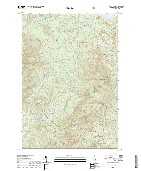 US Topo 7.5-minute map for Mount Crescent NH