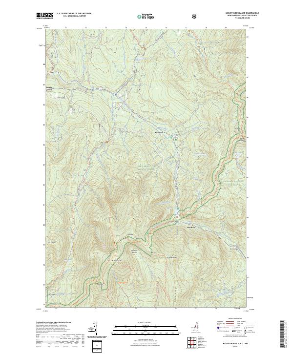 US Topo 7.5-minute map for Mount Moosilauke NH