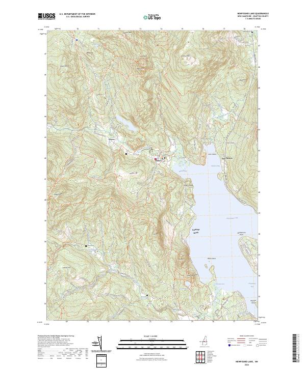 US Topo 7.5-minute map for Newfound Lake NH