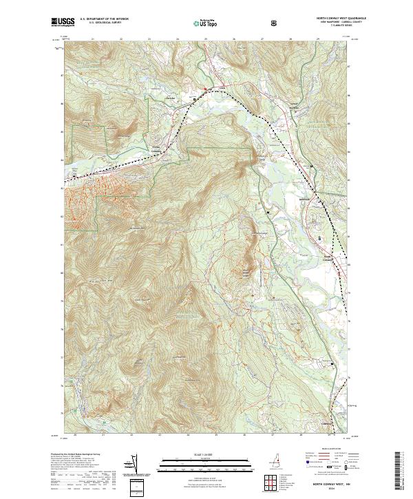 US Topo 7.5-minute map for North Conway West NH