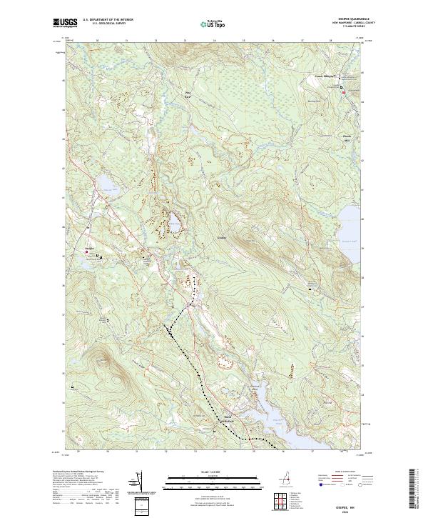 US Topo 7.5-minute map for Ossipee NH