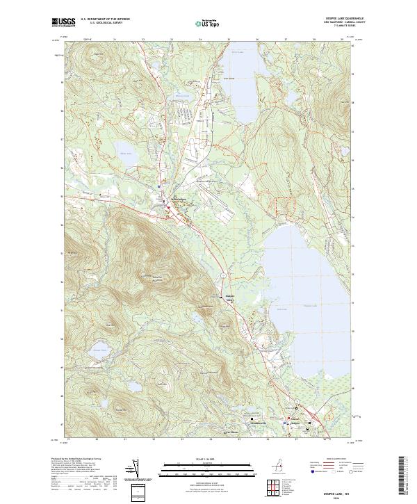 US Topo 7.5-minute map for Ossipee Lake NH