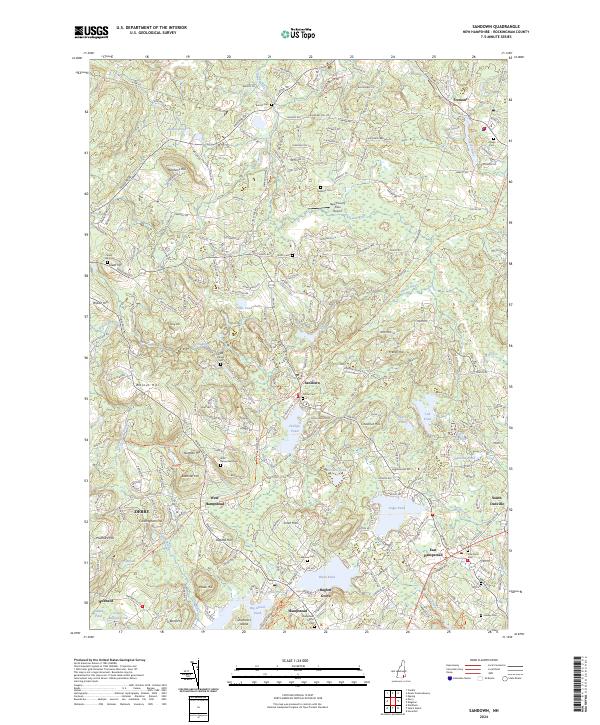 US Topo 7.5-minute map for Sandown NH