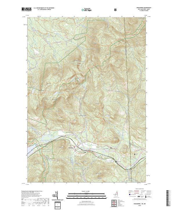 US Topo 7.5-minute map for Shelburne NHME