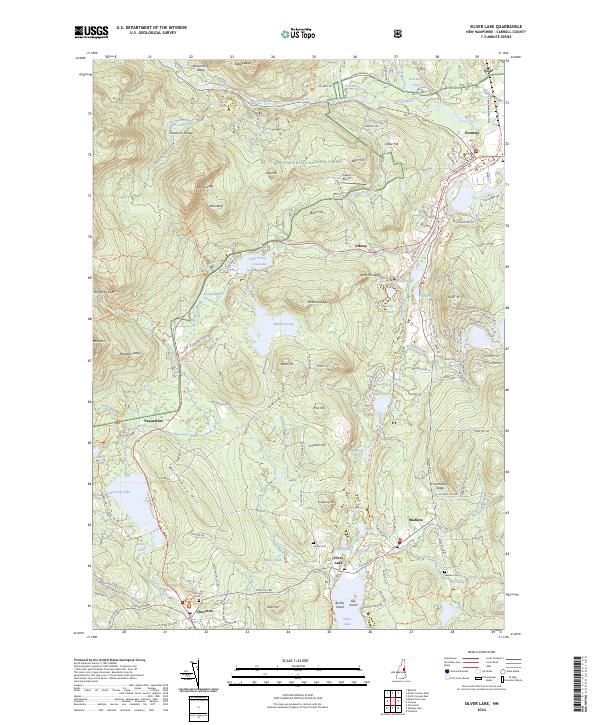 US Topo 7.5-minute map for Silver Lake NH