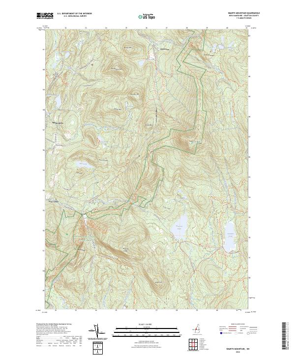 US Topo 7.5-minute map for Smarts Mountain NH