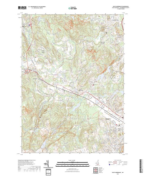 US Topo 7.5-minute map for South Merrimack NH