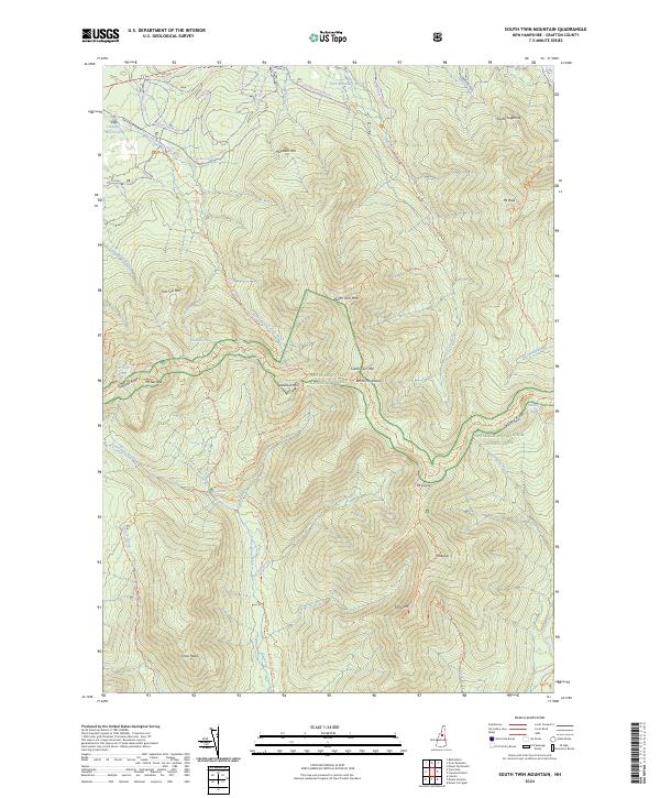 US Topo 7.5-minute map for South Twin Mountain NH