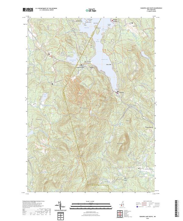 US Topo 7.5-minute map for Sunapee Lake South NH