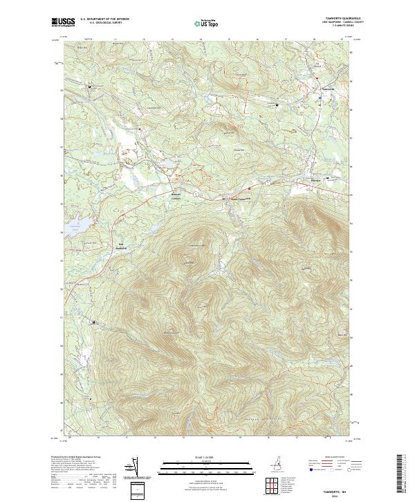 US Topo 7.5-minute map for Tamworth NH