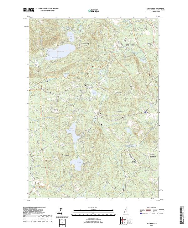 US Topo 7.5-minute map for Tuftonboro NH