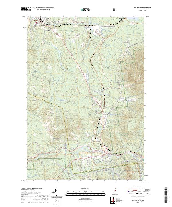 US Topo 7.5-minute map for Twin Mountain NH