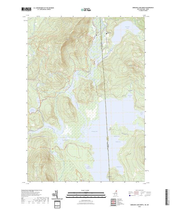 US Topo 7.5-minute map for Umbagog Lake North NHME