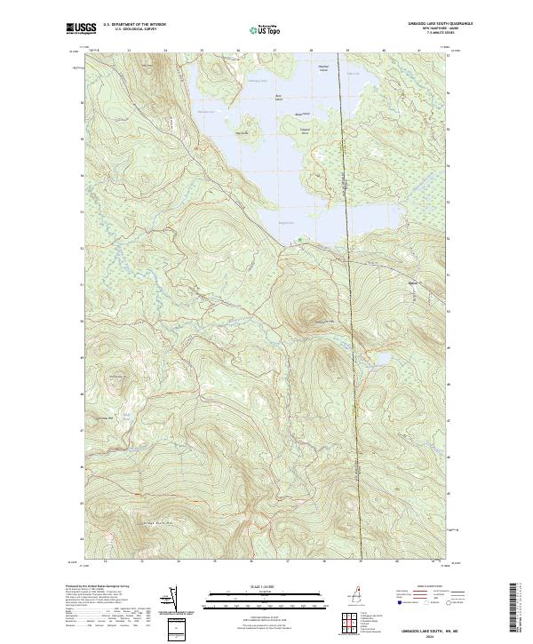 US Topo 7.5-minute map for Umbagog Lake South NHME