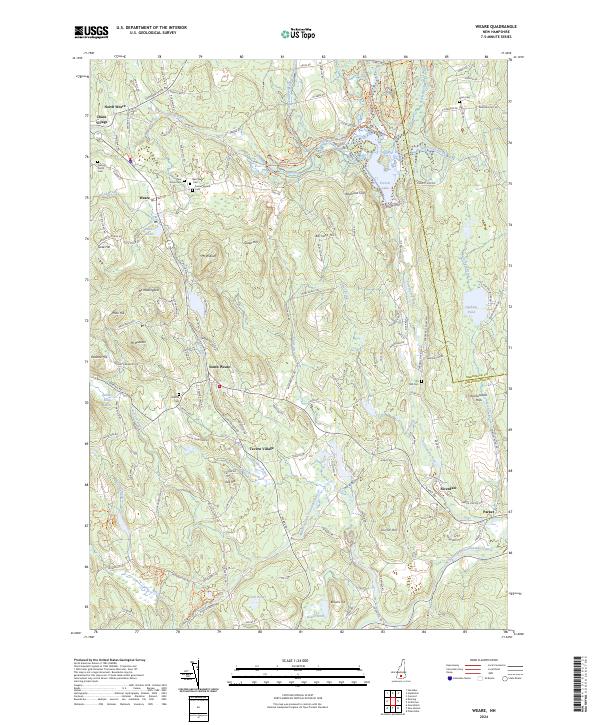 US Topo 7.5-minute map for Weare NH