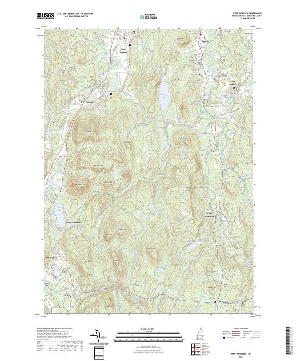 US Topo 7.5-minute map for West Swanzey NH