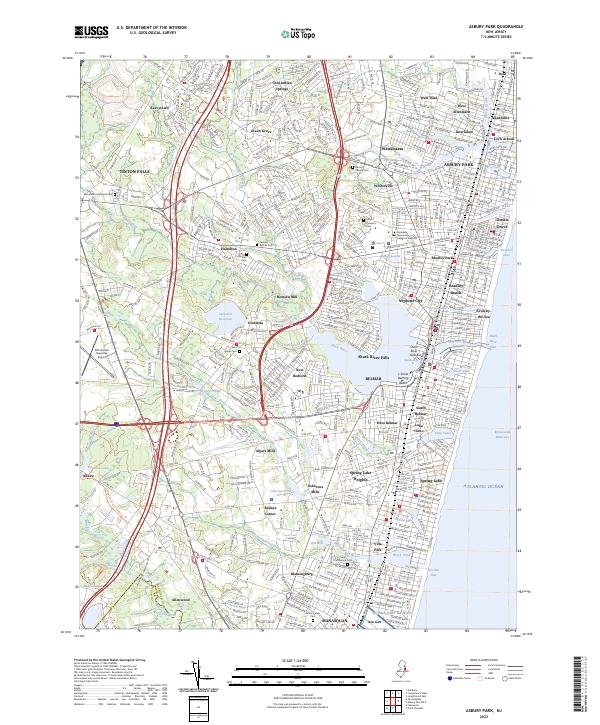 US Topo 7.5-minute map for Asbury Park NJ