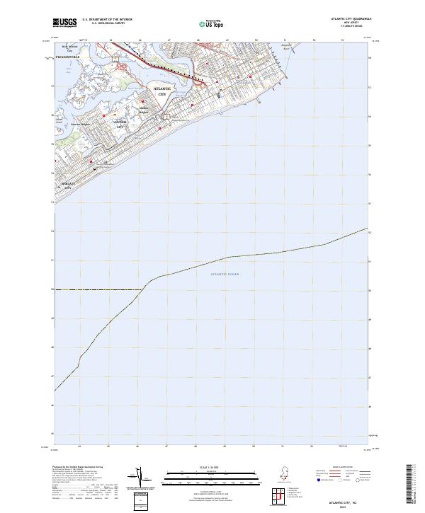 US Topo 7.5-minute map for Atlantic City NJ