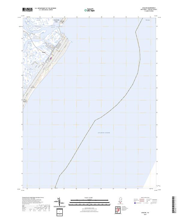 US Topo 7.5-minute map for Avalon NJ