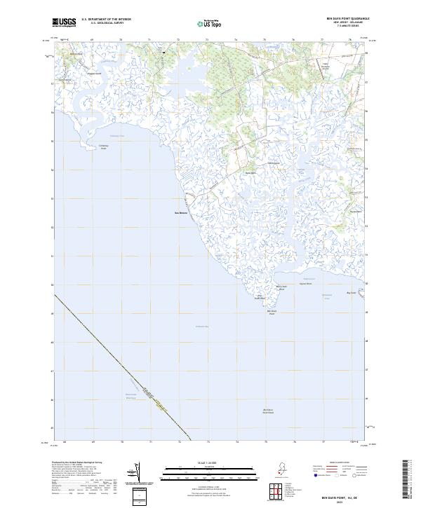 US Topo 7.5-minute map for Ben Davis Point NJDE