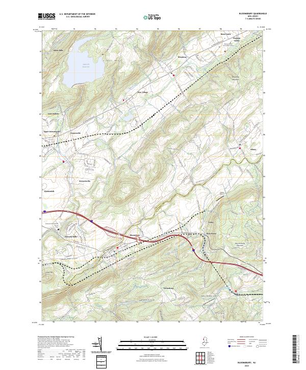 US Topo 7.5-minute map for Bloomsbury NJ